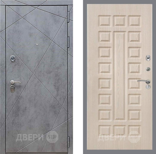 Входная металлическая Дверь Рекс (REX) 13 Бетон Темный FL-183 Беленый дуб в Павловском Посаде