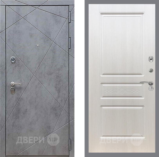 Входная металлическая Дверь Рекс (REX) 13 Бетон Темный FL-243 Лиственница беж в Павловском Посаде
