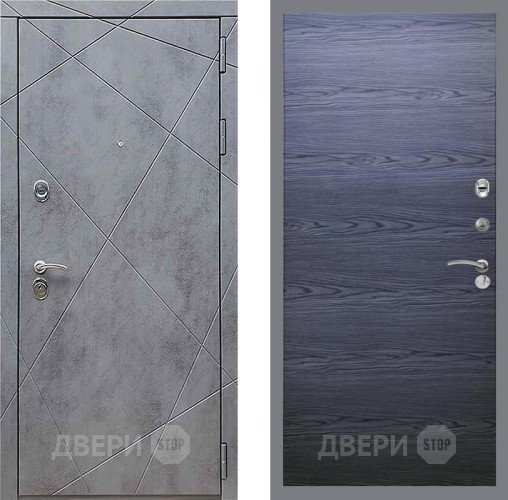 Входная металлическая Дверь Рекс (REX) 13 Бетон Темный GL Дуб тангенальный черный в Павловском Посаде