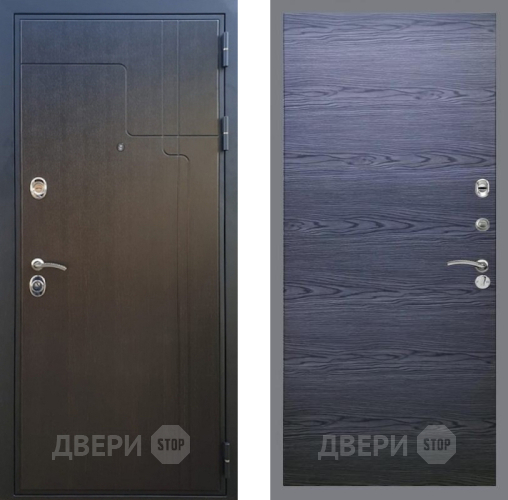 Входная металлическая Дверь Рекс (REX) Премиум-246 GL Дуб тангенальный черный в Павловском Посаде