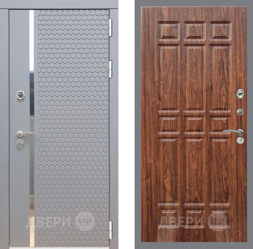Входная металлическая Дверь Рекс (REX) 24 FL-33 орех тисненый в Павловском Посаде