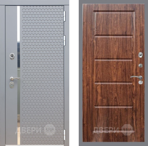 Входная металлическая Дверь Рекс (REX) 24 FL-39 орех тисненый в Павловском Посаде