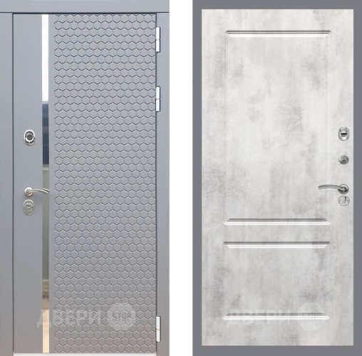 Входная металлическая Дверь Рекс (REX) 24 FL-117 Бетон светлый в Павловском Посаде