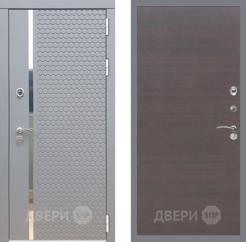Входная металлическая Дверь Рекс (REX) 24 GL венге поперечный в Павловском Посаде