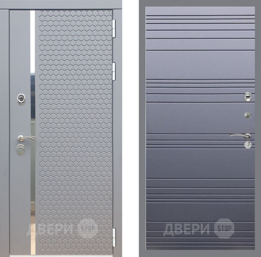 Входная металлическая Дверь Рекс (REX) 24 Line Силк титан в Павловском Посаде