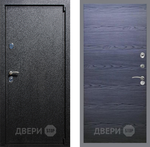 Входная металлическая Дверь Рекс (REX) 3 GL Дуб тангенальный черный в Павловском Посаде
