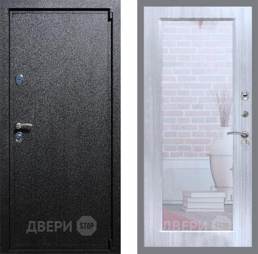 Входная металлическая Дверь Рекс (REX) 3 Зеркало Пастораль Сандал белый в Павловском Посаде