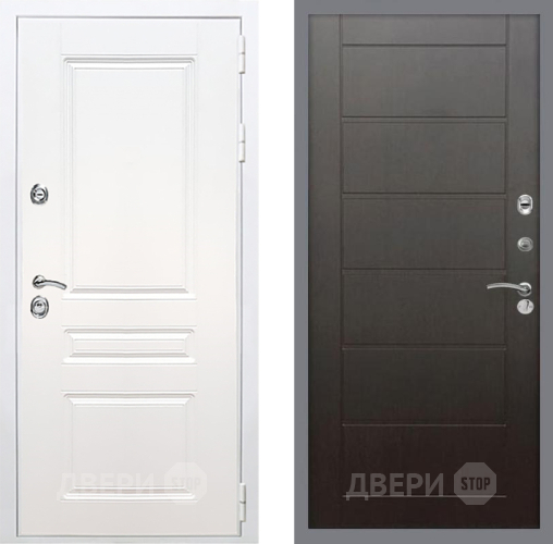 Входная металлическая Дверь Рекс (REX) Премиум-н Силк Сноу Сити Венге в Павловском Посаде