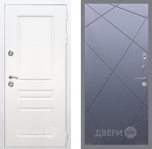 Входная металлическая Дверь Рекс (REX) Премиум-н Силк Сноу FL-291 Силк титан в Павловском Посаде