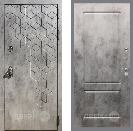 Входная металлическая Дверь Рекс (REX) 23 FL-117 Бетон темный в Павловском Посаде