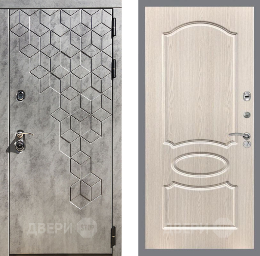 Входная металлическая Дверь Рекс (REX) 23 FL-128 Беленый дуб в Павловском Посаде