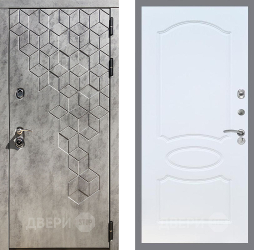Входная металлическая Дверь Рекс (REX) 23 FL-128 Белый ясень в Павловском Посаде