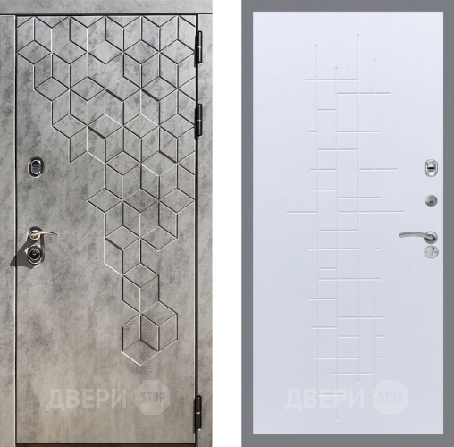 Входная металлическая Дверь Рекс (REX) 23 FL-289 Белый ясень в Павловском Посаде