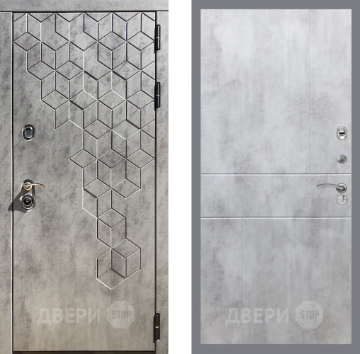 Входная металлическая Дверь Рекс (REX) 23 FL-290 Бетон светлый в Павловском Посаде