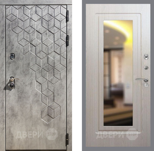 Входная металлическая Дверь Рекс (REX) 23 FLZ-120 Беленый дуб в Павловском Посаде