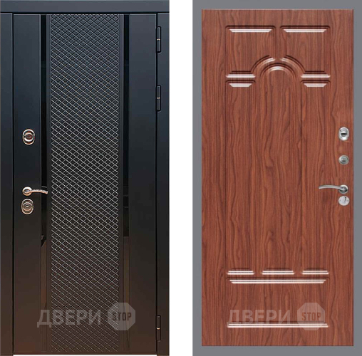 Входная металлическая Дверь Рекс (REX) 25 FL-58 орех тисненый в Павловском Посаде