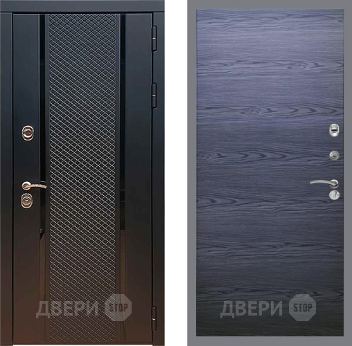 Входная металлическая Дверь Рекс (REX) 25 GL Дуб тангенальный черный в Павловском Посаде
