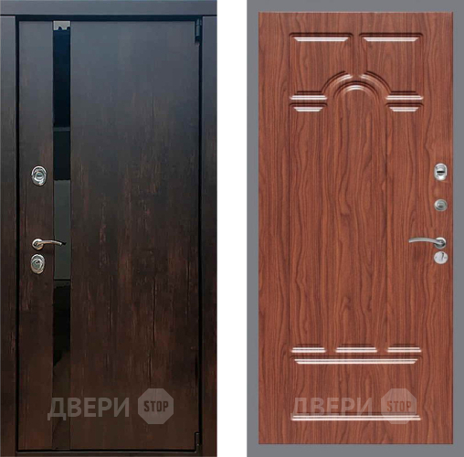 Входная металлическая Дверь Рекс (REX) 26 FL-58 орех тисненый в Павловском Посаде