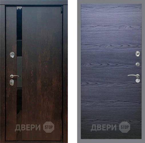 Входная металлическая Дверь Рекс (REX) 26 GL Дуб тангенальный черный в Павловском Посаде