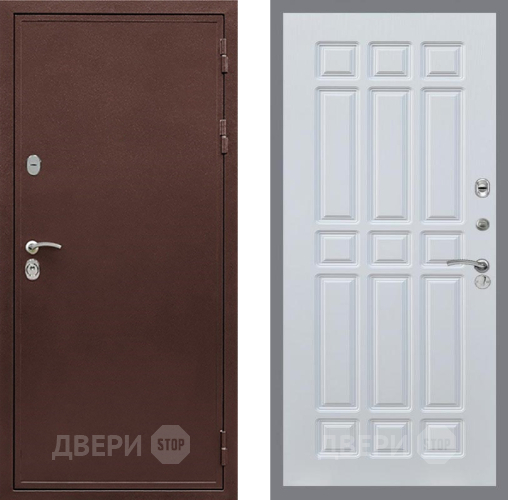 Дверь Рекс (REX) 5 металл 3 мм FL-33 Белый ясень в Павловском Посаде