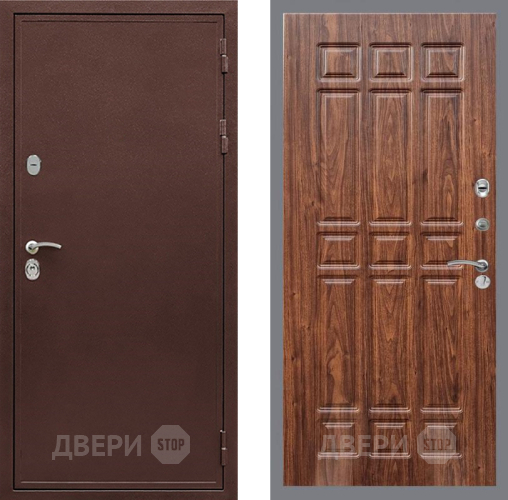 Входная металлическая Дверь Рекс (REX) 5 металл 3 мм FL-33 орех тисненый в Павловском Посаде