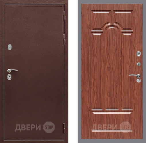 Дверь Рекс (REX) 5 металл 3 мм FL-58 орех тисненый в Павловском Посаде