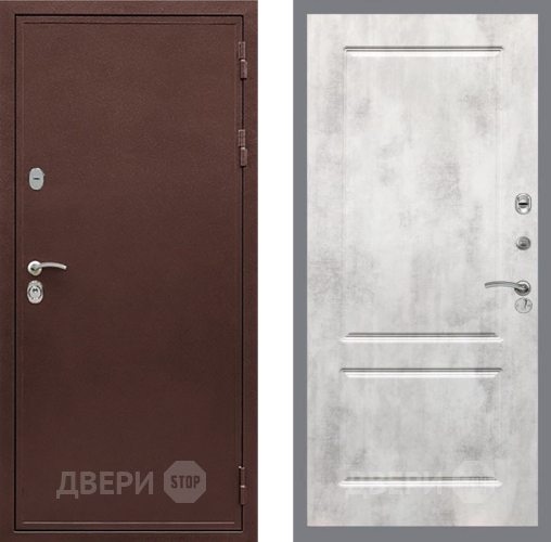 Дверь Рекс (REX) 5 металл 3 мм FL-117 Бетон светлый в Павловском Посаде