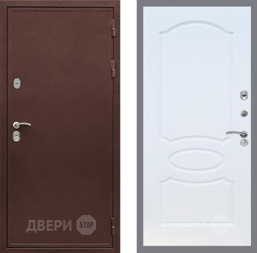 Дверь Рекс (REX) 5 металл 3 мм FL-128 Белый ясень в Павловском Посаде