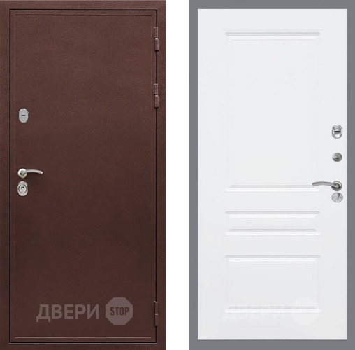 Дверь Рекс (REX) 5 металл 3 мм FL-243 Силк Сноу в Павловском Посаде