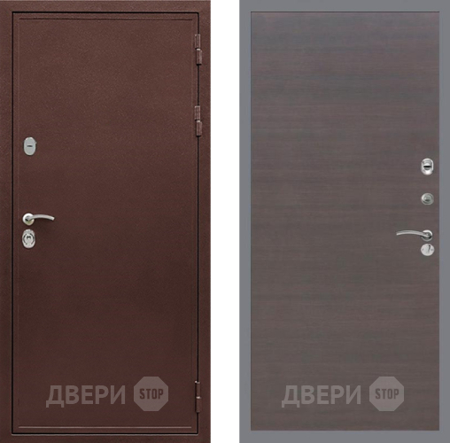 Дверь Рекс (REX) 5 металл 3 мм GL венге поперечный в Павловском Посаде