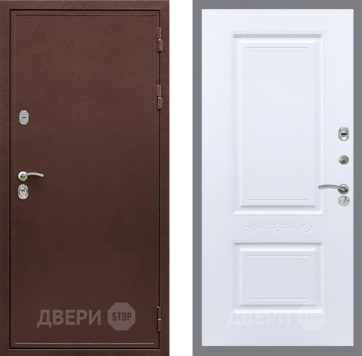Дверь Рекс (REX) 5 металл 3 мм Смальта Силк Сноу в Павловском Посаде