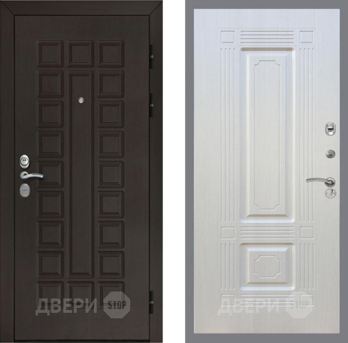 Входная металлическая Дверь Рекс (REX) Сенатор Cisa FL-2 Лиственница беж в Павловском Посаде