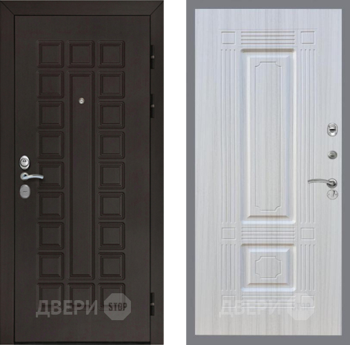 Входная металлическая Дверь Рекс (REX) Сенатор Cisa FL-2 Сандал белый в Павловском Посаде