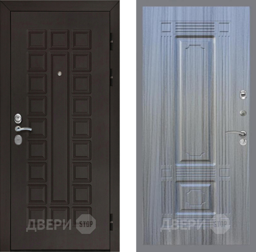Входная металлическая Дверь Рекс (REX) Сенатор Cisa FL-2 Сандал грей в Павловском Посаде