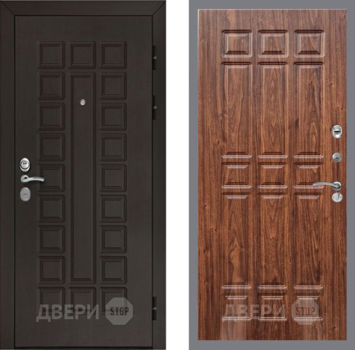 Входная металлическая Дверь Рекс (REX) Сенатор Cisa FL-33 орех тисненый в Павловском Посаде