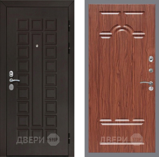 Входная металлическая Дверь Рекс (REX) Сенатор Cisa FL-58 орех тисненый в Павловском Посаде