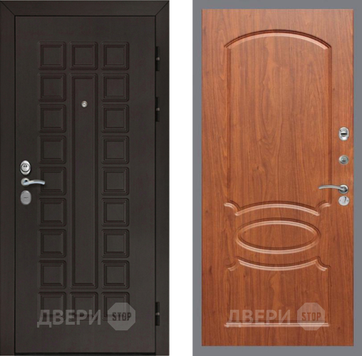 Входная металлическая Дверь Рекс (REX) Сенатор Cisa FL-128 Морёная берёза в Павловском Посаде