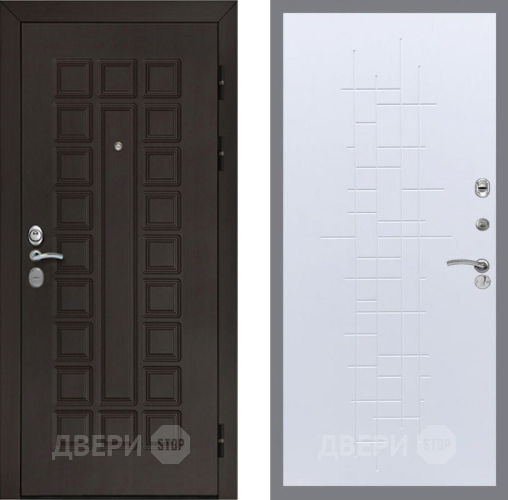 Входная металлическая Дверь Рекс (REX) Сенатор Cisa FL-289 Белый ясень в Павловском Посаде