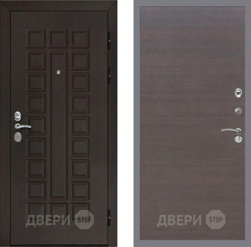 Входная металлическая Дверь Рекс (REX) Сенатор Cisa GL венге поперечный в Павловском Посаде