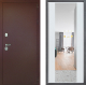 Входная металлическая Дверь Дверной континент Рубикон Медь Дизайн ФЛЗ-1 Зеркало Белое дерево в Павловском Посаде