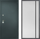 Входная металлическая Дверь Дверной континент Рубикон Серебро Дизайн ФЛ-757 Черное Стекло Софт милк в Павловском Посаде