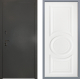 Дверь Заводские двери Эталон 3к антик серебро Неаполь Лофт белый в Павловском Посаде