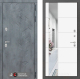 Входная металлическая Дверь Лабиринт (LABIRINT) Бетон Зеркало 19 Белый софт в Павловском Посаде