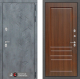 Входная металлическая Дверь Лабиринт (LABIRINT) Бетон 03 Орех бренди в Павловском Посаде