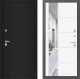 Дверь Лабиринт (LABIRINT) Classic шагрень черная Зеркало 19 Белый софт в Павловском Посаде