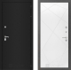 Входная металлическая Дверь Лабиринт (LABIRINT) Classic шагрень черная 24 Белый софт в Павловском Посаде