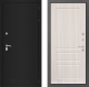 Входная металлическая Дверь Лабиринт (LABIRINT) Classic шагрень черная 03 Сандал белый в Павловском Посаде