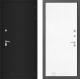 Входная металлическая Дверь Лабиринт (LABIRINT) Classic шагрень черная 07 Белое дерево в Павловском Посаде