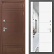 Входная металлическая Дверь Лабиринт (LABIRINT) Термо Лайт Зеркало 19 Белый софт в Павловском Посаде