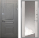 Дверь Интекрон (INTECRON) Брайтон Графит ФЛЗ-516 Зеркало Сосна белая в Павловском Посаде